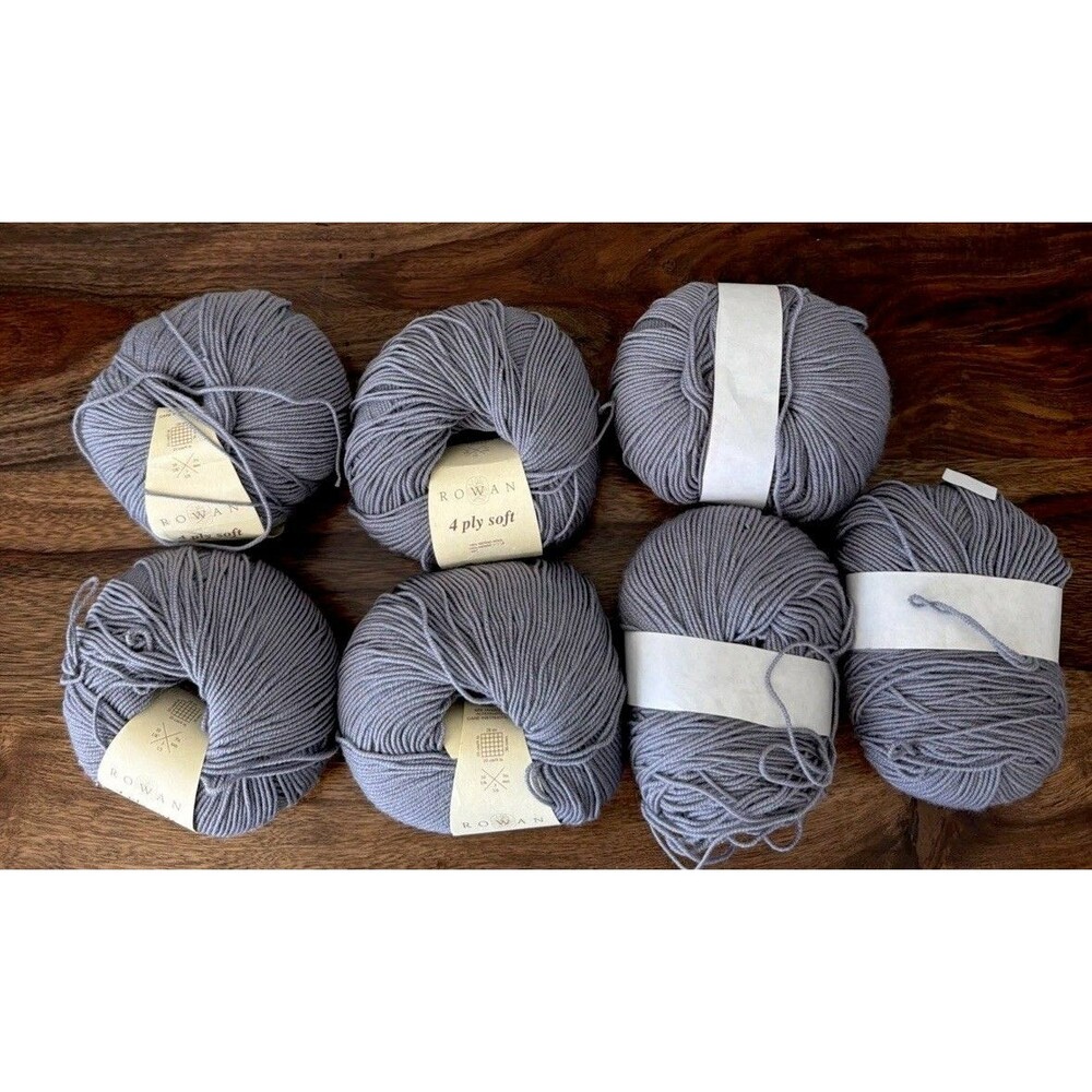 Lot Of 7 Rowan 4 Ply Soft Yarn 100 % Merino Wool  # 387  50g 191 Yards Very Soft